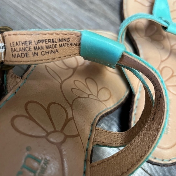 Born teal comfortable lightweight boho vacation festival beach sandals Size 7 - Picture 8 of 10